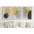 Impression décorative abstraite moderne jaune