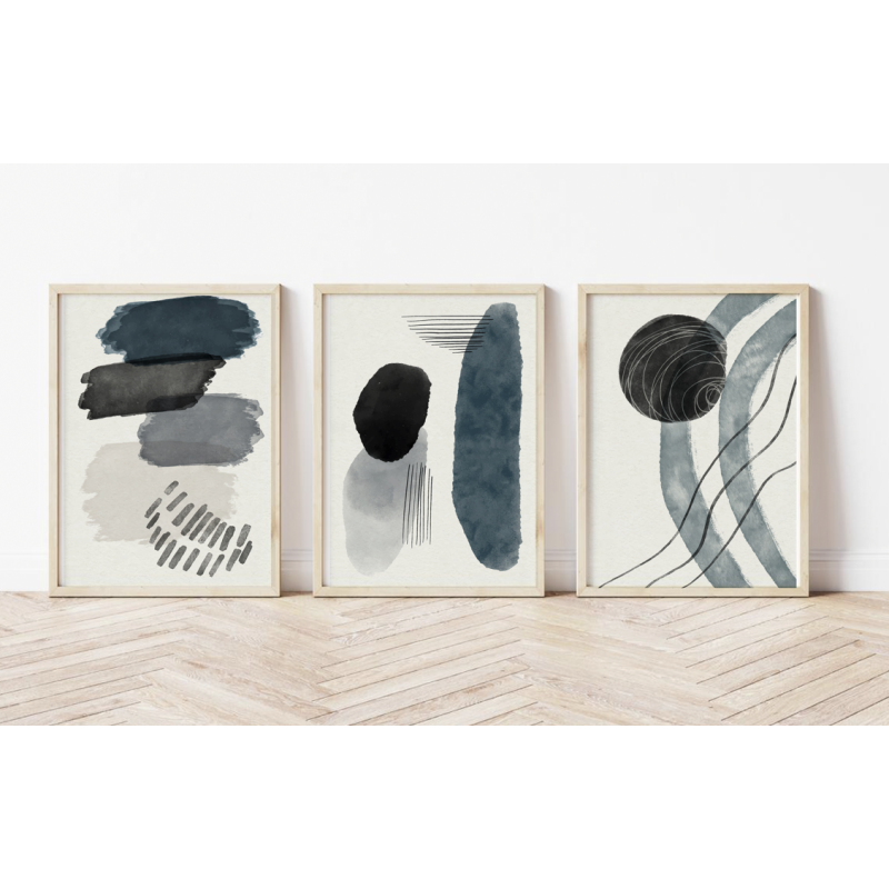 Decorative Modern Abstract Grey Print