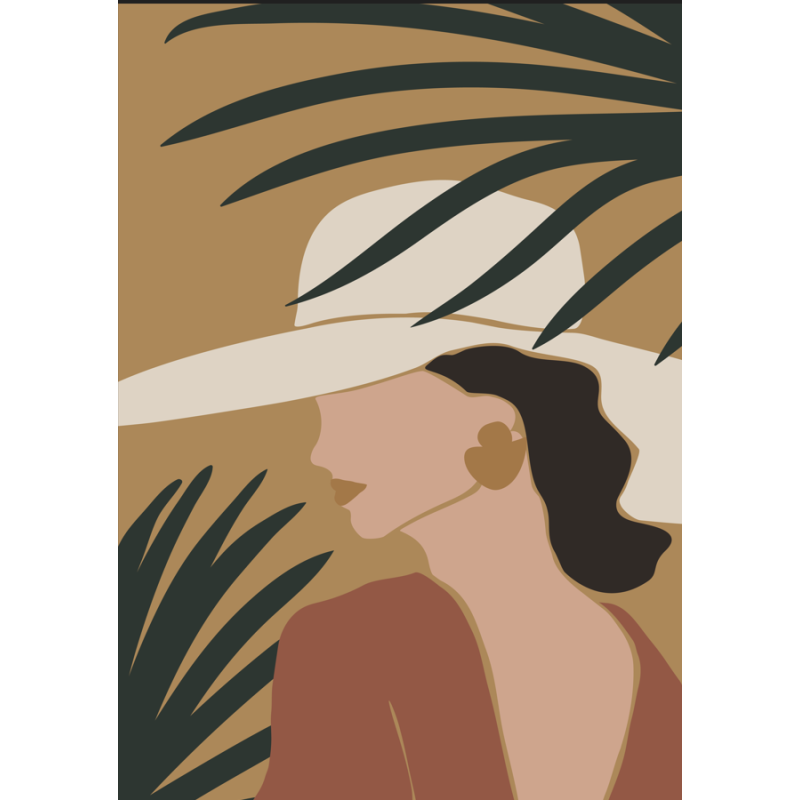 Dekorative Drucke Tropische Frauen