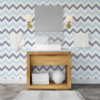 Papier peint Zig Zag Blue Duo