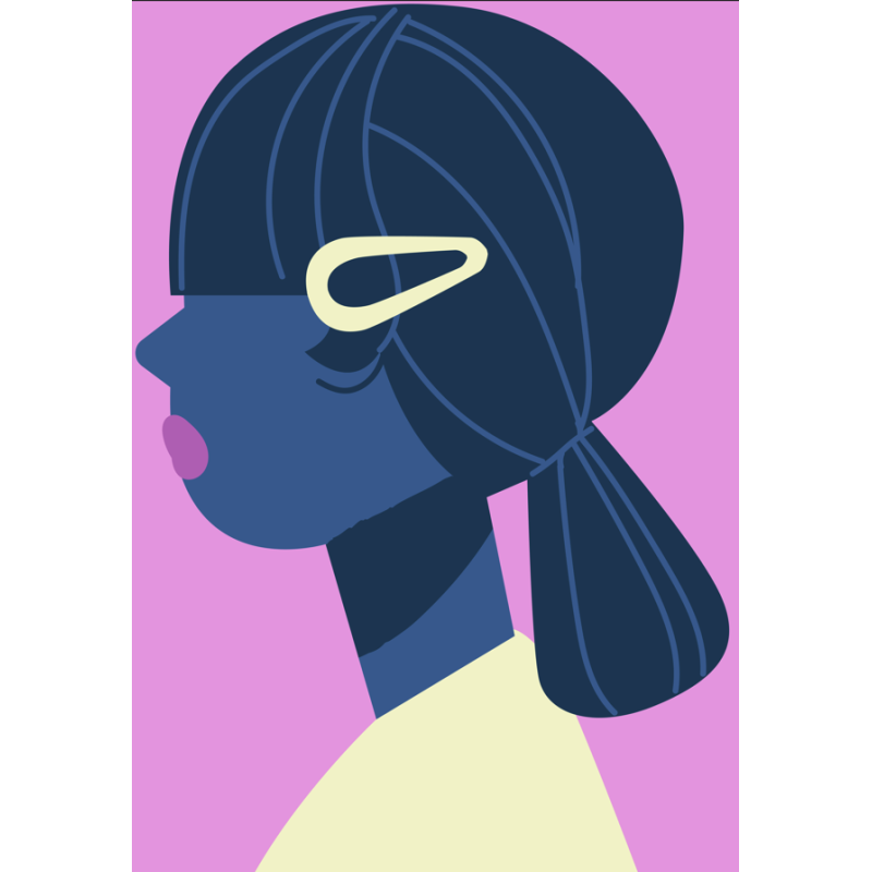 Lámina Decorativa Mujeres Violeta