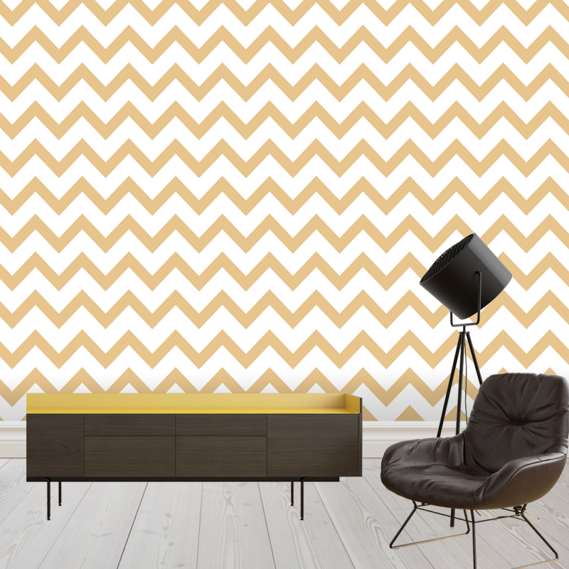 Carta da parati Zig Zag Caramel