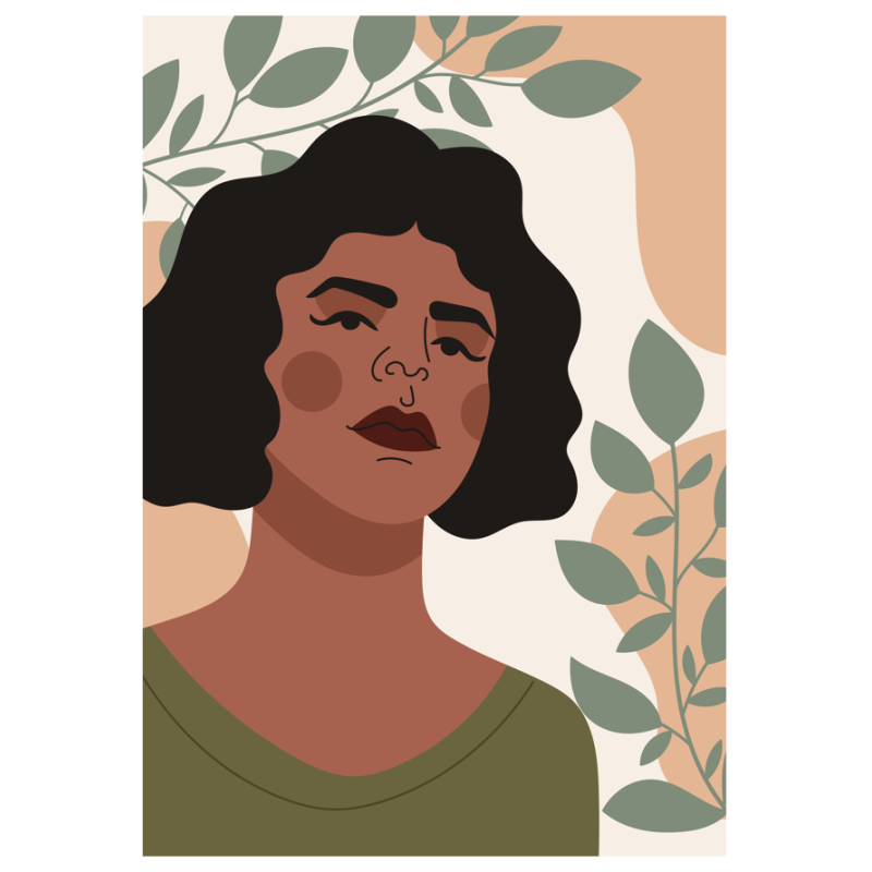 Lámina Decorativa Mujeres Tropical