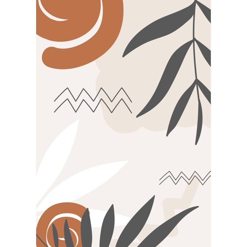 Dekorative moderne orangefarbene Druck