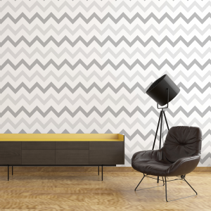 Papier peint Zig Zag Duo Gris