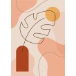 Orange Boho Modernes Dekoratives Poster