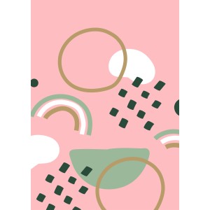 Decorative Abstract Pink Print