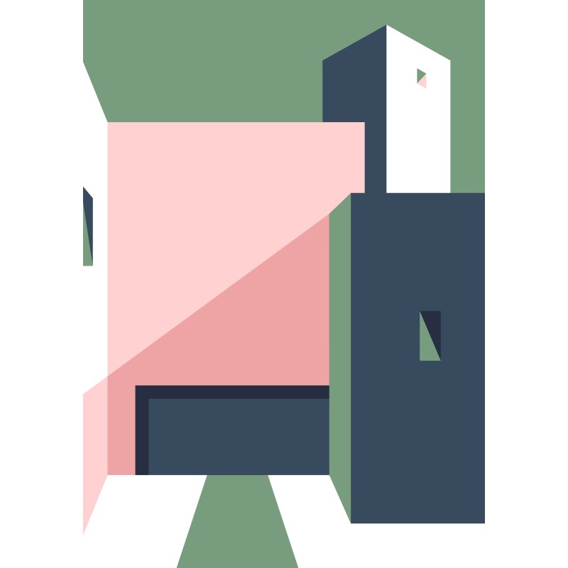 Stampa Decorativa di Architettura Minimalista2