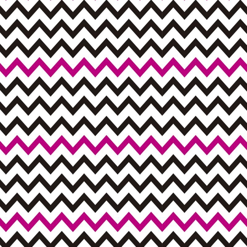 Zig Zag Magenta & Schwarz Tapete