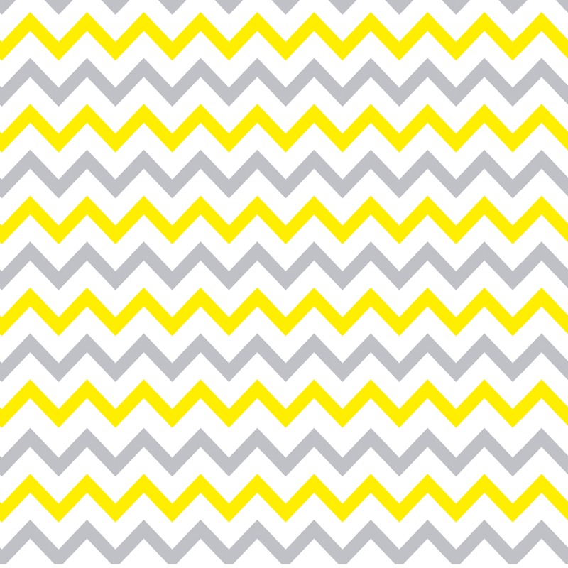 Papier peint Zig Zag jaune et gris