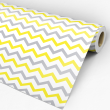 Papier peint Zig Zag jaune et gris