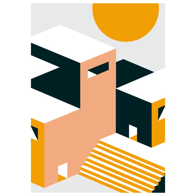 Stampa Decorativa di Architettura Minimalista 16