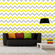 Papier peint Zig Zag jaune et gris