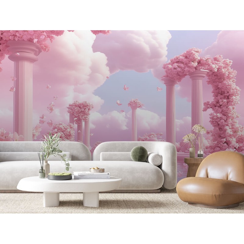 Pink Floating Palace Landscape Photomural
