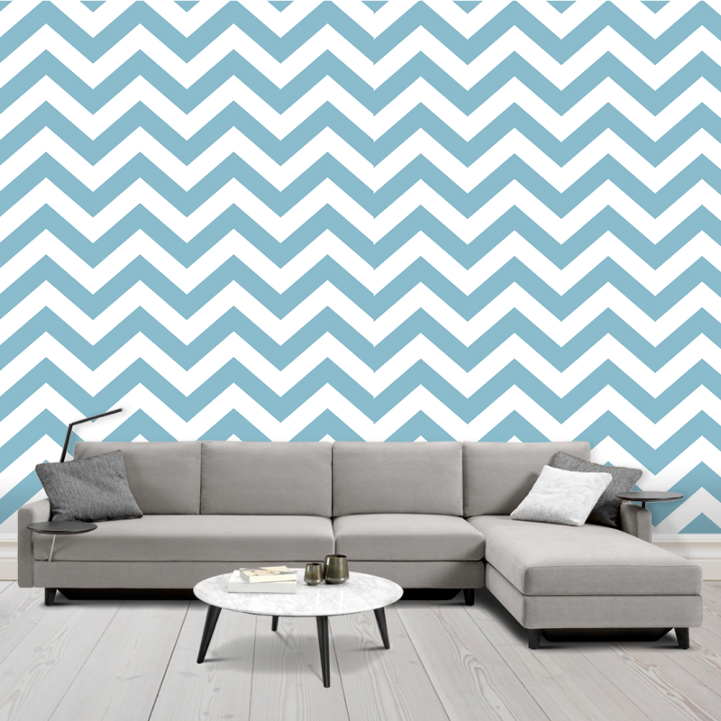 Wallpaper Zig Zag Turquoise