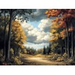 Muraux Paysage Sentier d'Automne