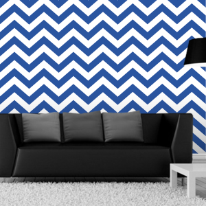 Zig Zag indigoblaue Tapete