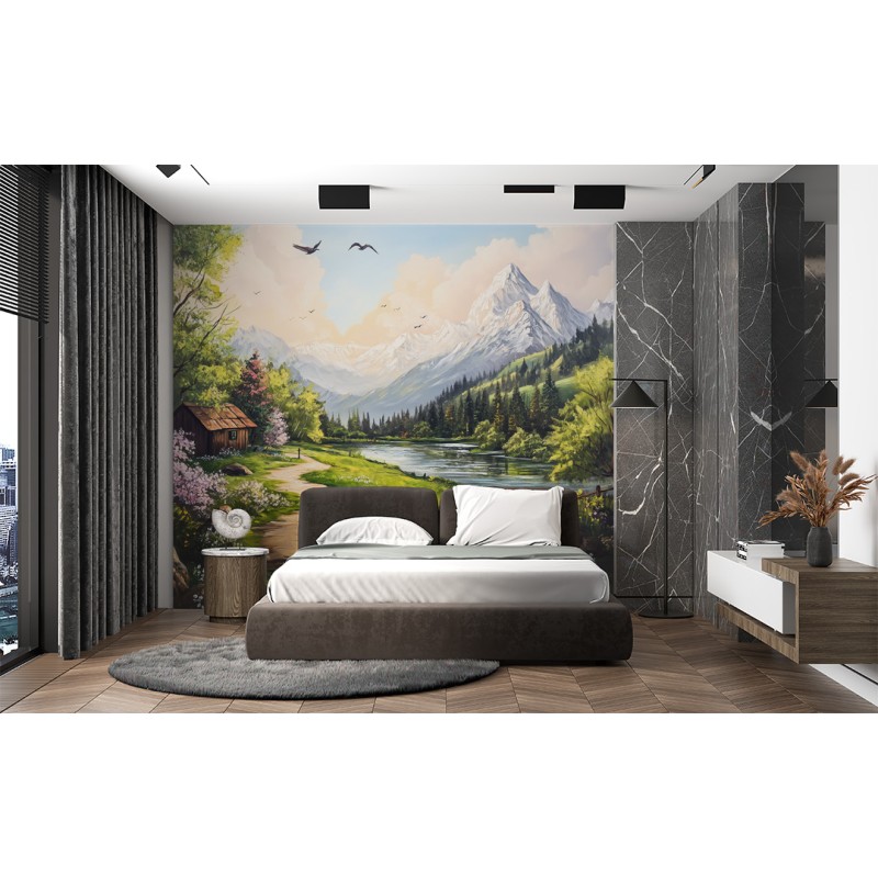 Fotomural  Paisaje Colorido de Primavera