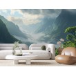 Cloudy Valley Landscape Photomural