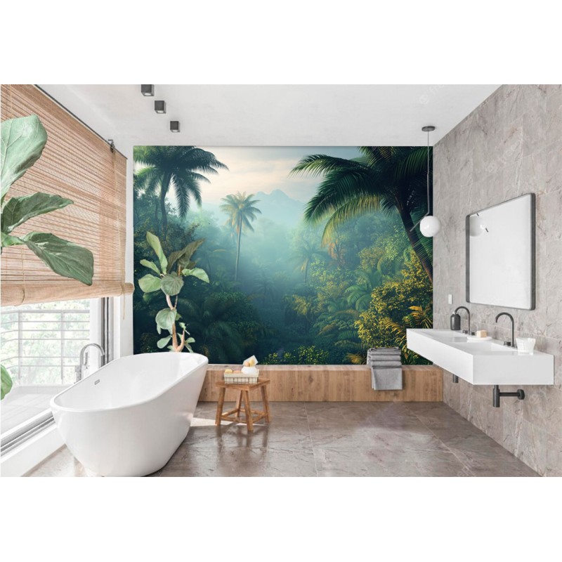 Fresque Murale Paysage Forêt Amazonienne