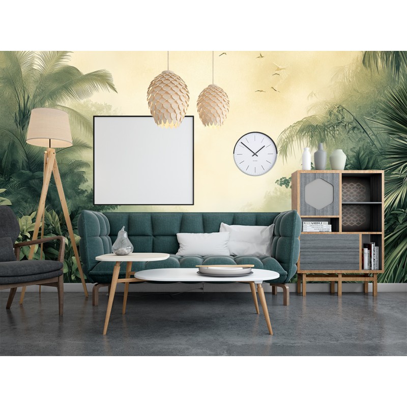 Fresque Murale Paysage Palmiers Tropicaux