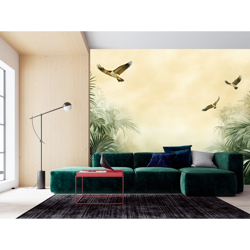 Tropical Landscape Photomural With Birds