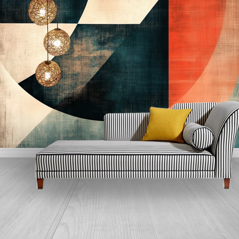 Fotomural Artístico Contrastes Curvos