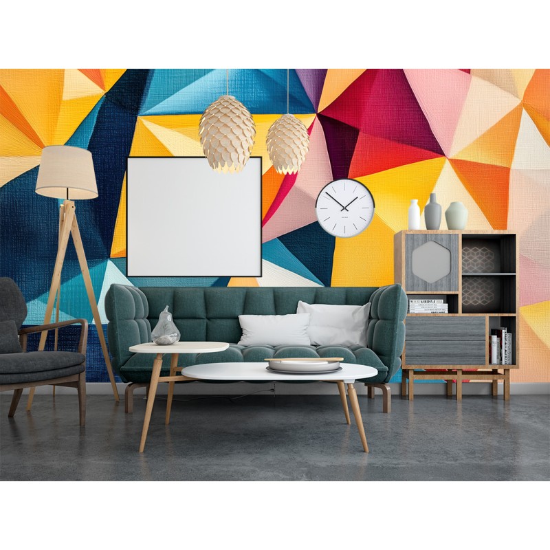 Abstrakte Dreiecke Künstlerische Fototapete