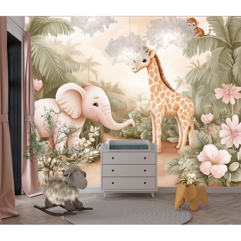 Fotomural Infantil Jardín De Amigos