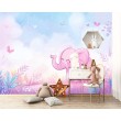 Fotomurale per Bambini Elefantino Rosa