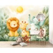 Fototapete Für Kinder mit Tropischer Tierillustration