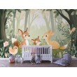 Fresque Murale Enfant Famille d'écureuils