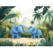 Kinder Fototapete Elefanten Duo