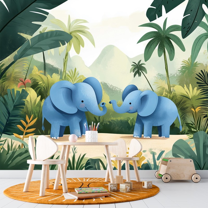 Children's Photomural Elephant Duo