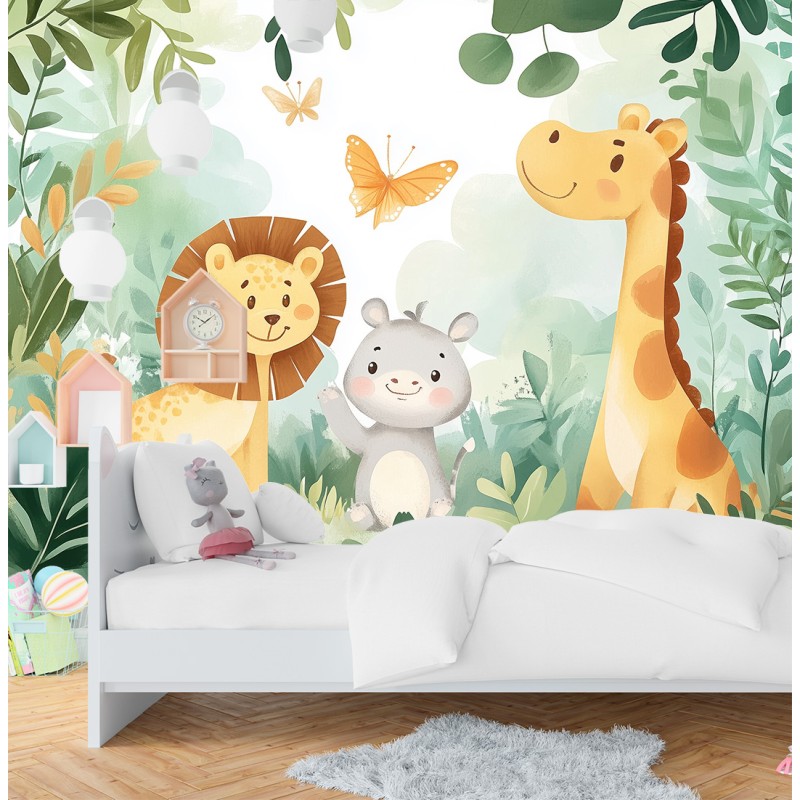 Fototapete Happy Giraffe für Kinder