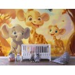 Fresque Murale Enfant Avec Des Animaux Mignons