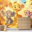 Fotomurale per Bambini Con Simpatici Animaletti