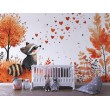 Fresque Murale Enfant Racon Laveur Amoureux