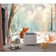 Fresque Murale Enfant Ours d'hiver