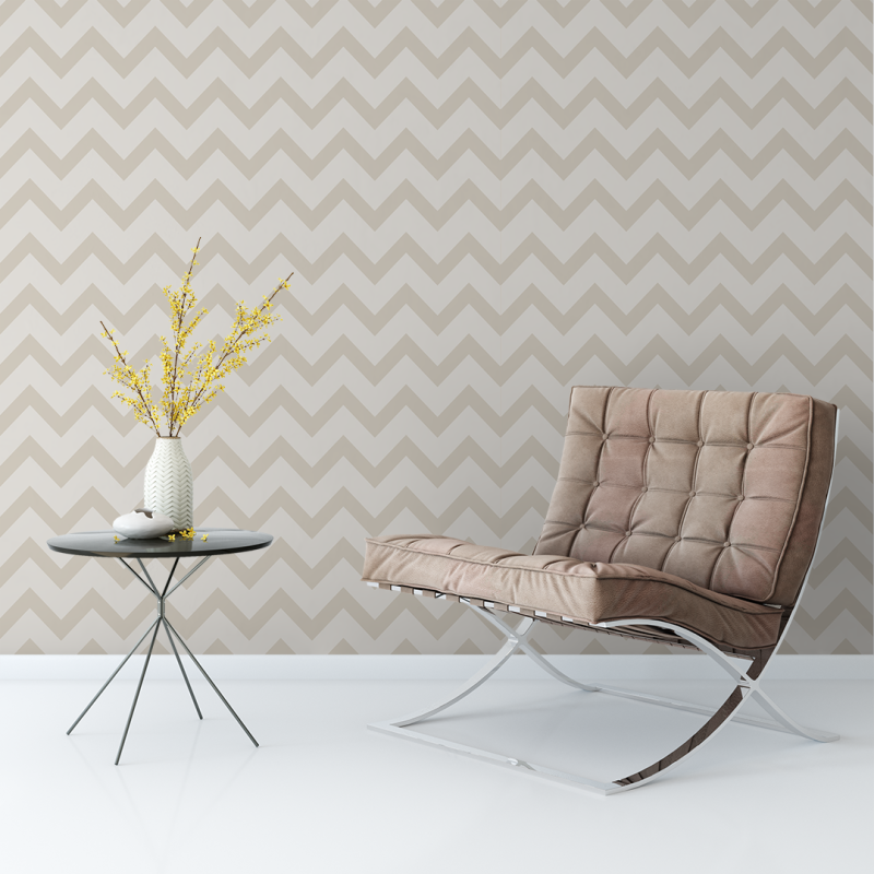 Papel pintado Zig Zag Beige