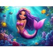Fotomural Infantil Sirena Violeta