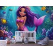 Fotomural Infantil Sirena Violeta