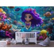 Fresque Murale Enfants Sirène Magique