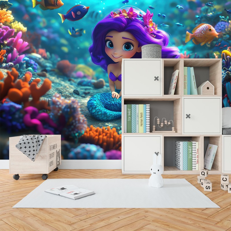 Fotomurale per Bambini Sirena Magica