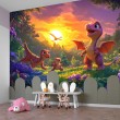 Fresque Murale Enfants Petits Dinosaures