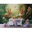 Fresque Murale Enfants Lapins Sauvages