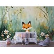 Fresque Murale Enfants Renard Aquarelle