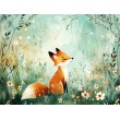 Aquarell Baby Fuchs Kinder Fototapete