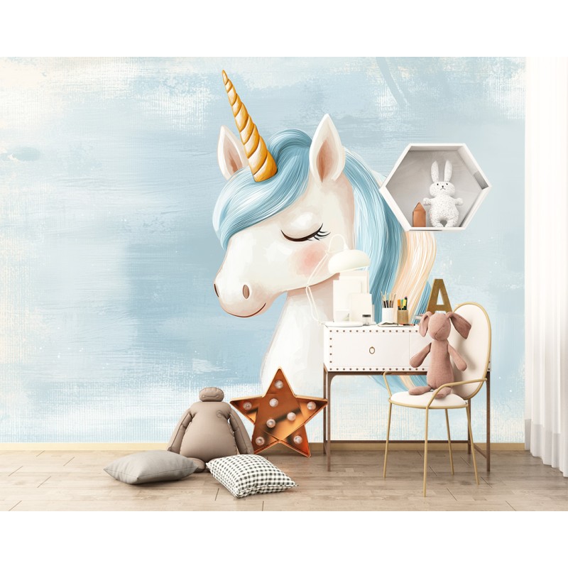 Watercolor Unicorn Children's Photomural