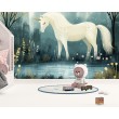 Fresque Murale Enfants Licorne Dans le Lac